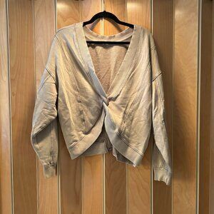 Free People Cropped Twist Cardigan